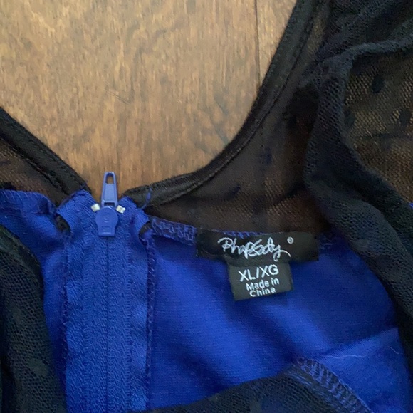 Rhapsody blue dress with mesh cut outs - Picture 4 of 7